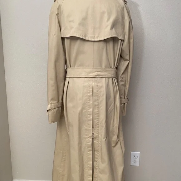 Burberrys LondonVintage Classic Trench Coat Nova Check Lining Size 12 Long